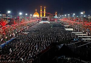 Archivo:Arba'een Pilgrims in Bayn al-Harmian 012