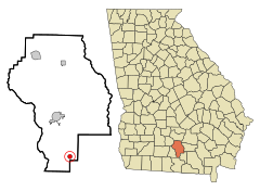 Berrien County Georgia Incorporated and Unincorporated areas Ray City Highlighted.svg