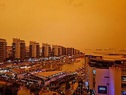Archivo:Dust Storm in Gibraltar (Mar 2022) - Sahara Dust