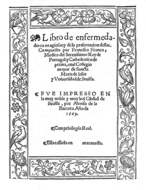 Archivo:Francisco Franco (1569) Libro de enfermedades contagiosas