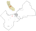 Fresno County California Incorporated and Unincorporated areas Kerman Highlighted