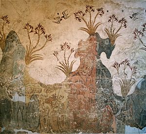Archivo:Fresque du printemps, Akrotiri, Grèce