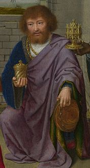 Archivo:Gerard David - Adoration of the Kings (National Gallery, London) (Caspar)