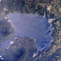Lago de Atitlan seen from orbit
