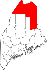 Map of Maine highlighting Aroostook County.svg