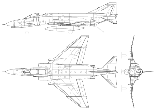 Archivo:McDonnell Douglas F-4E Phantom II 3-view
