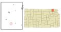 Nemaha County Kansas Incorporated and Unincorporated areas Corning Highlighted