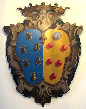 Escudo de los Peruzzi de' Medici.