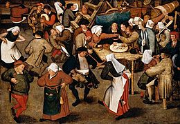 Pieter Brueghel the Younger - The Wedding Dance in a Barn - WGA3636