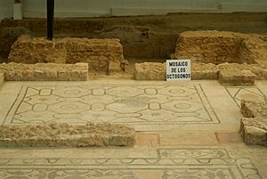 Archivo:Quintanilla de la Cueza Villa romana Tejada Habitación 9 Mosaico de Octógonos y Óvalos