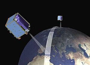 Archivo:RapidEye Satellites Artist Impression