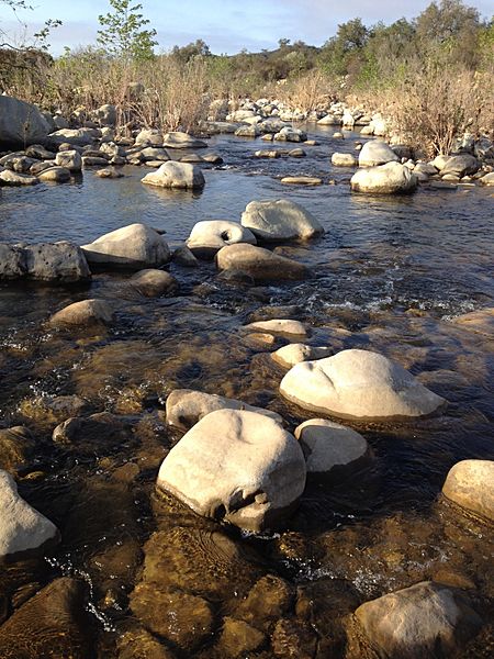 Ventura River flow through cobble