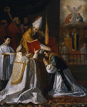 Archivo:Vicente Carducho, "Ordenación y primera misa de san Juan de Mata"