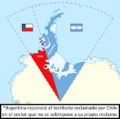 Antártida Argentina y el Territorio Chileno Antártico y la según Argentina