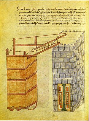 Archivo:Apollodorus of Damascus, Poliorketika, siege tower