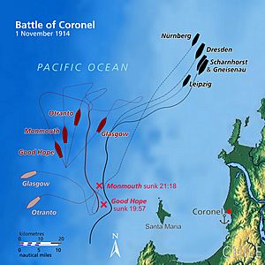 Archivo:Battle of Coronel map (relief)