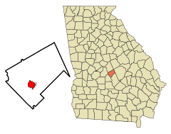 Bleckley County Georgia Incorporated and Unincorporated areas Cochran Highlighted.svg