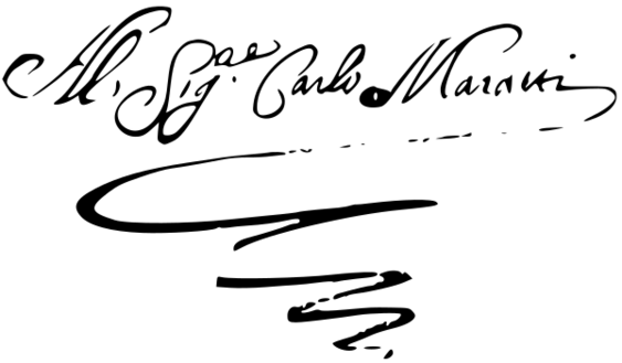Carlo Maratta signature