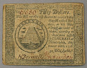 Archivo:Continental $50 note 1778