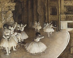 Archivo:Edgar Degas - Ballet Rehearsal on Stage - Google Art Project
