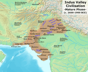 Archivo:Indus Valley Civilization, Mature Phase (2600-1900 BCE)