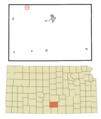 Kingman County Kansas Incorporated and Unincorporated areas Penalosa Highlighted