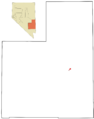 Lincoln County Nevada Incorporated and Unincorporated areas Caliente Highlighted