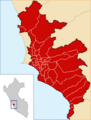 Location of Lima Province in Peru