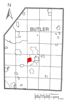 Map of Meridian, Butler County, Pennsylvania Highlighted.png