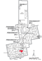 Map of Orono, Penobscot Country, Maine Highlighted