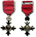 Mbe medal front and reverse