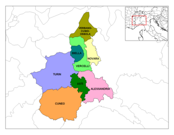 Provincias del Piamonte.