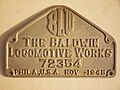 Plaque de constructeur BALDWIN 141-R-541