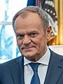 Prime Minister Donald Tusk of Poland in the Oval Office in 2024 (cropped)