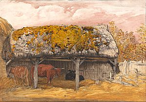 Archivo:Samuel Palmer - A Cow Lodge with a Mossy Roof - Google Art Project