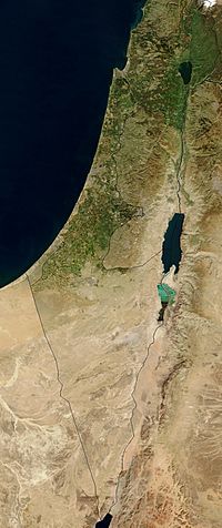 Archivo:Satellite image of Israel in January 2003