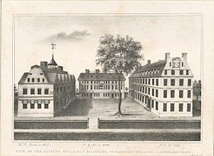 Archivo:View of the ancient buildings belonging to Harvard College, Cambridge, Mass (NYPL b12349145-422857)