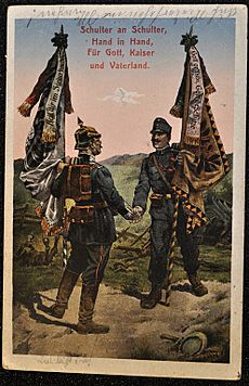 Archivo:WWI postcards German and Austrian soldiers