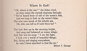 Archivo:"Where Is God?" Poem By Minot J. Savage
