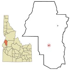 Adams County Idaho Incorporated and Unincorporated areas Council Highlighted.svg