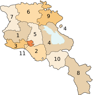 División administrativa de Armenia