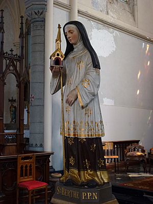 Archivo:Auchy-lez-Orchies (Nord, Fr) église, statue Ste Berthe