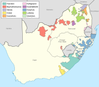 Archivo:Bantustans in South Africa