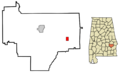 Bullock County Alabama Incorporated and Unincorporated areas Midway Highlighted