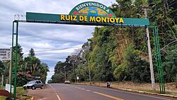 Cartel Capioví (Misiones, Argentina). Entrada Avenida San Alberto (03).jpg