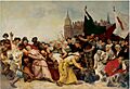 Charles Verlat - The Duke of Alva's statue dragged through the streets of Antwerp