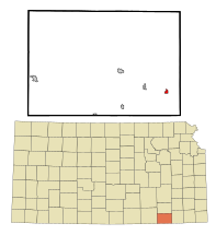 Chautauqua County Kansas Incorporated and Unincorporated areas Niotaze Highlighted.svg