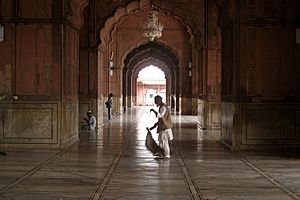Archivo:Jama Masjid, Prayer area and interior arches, Delhi, India