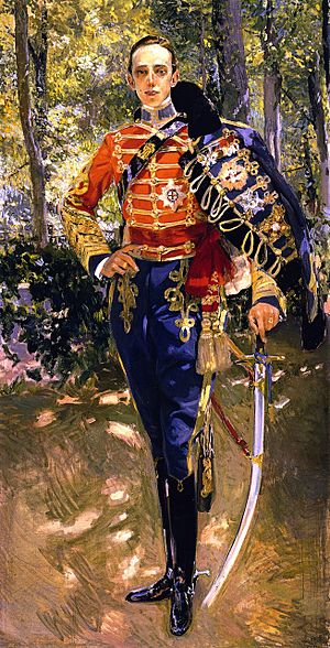 Archivo:Joaquin Sorolla Retrato Del Rey Don Alfonso XIII con el Uniforme De Husares