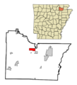 Lawrence County Arkansas Incorporated and Unincorporated areas Black Rock Highlighted